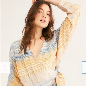 We the free Maldives striped top